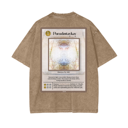 Porndostaykay Bastia Wisdom Acid Wash Oversize Unisex T-Shirt