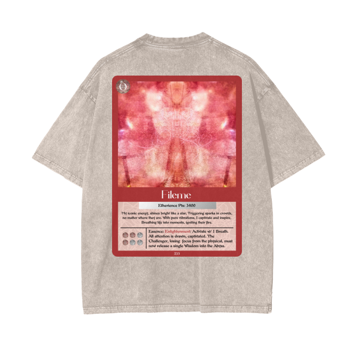 Fileme Bastia Wisdom Acid Wash Oversize Unisex T-Shirt