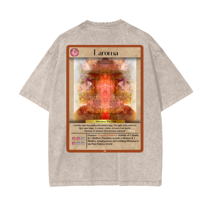 Laroma Bastia Wisdom Acid Wash Oversize Unisex T-Shirt