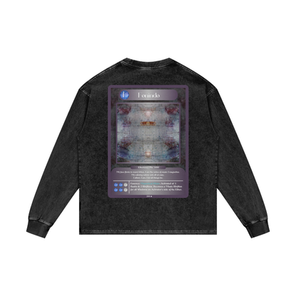 Fonindo Bastia Wisdom Acid Wash Oversize Long Sleeve Unisex T-Shirt